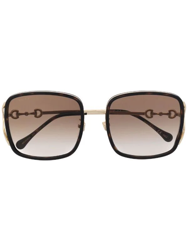 Gucci Eyewear 003 HAVANA GOLD BROWN Lunettes De Soleil à Monture Oversize Femme 1 Gucci Eyewear 003 HAVANA GOLD BROWN Lunettes De Soleil à Monture Oversize Femme