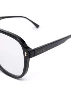 Gucci Eyewear 001 Lunettes De Vue à Monture Aviateur Homme 5 Gucci Eyewear 001 Lunettes De Vue à Monture Aviateur Homme -Gucci Eyewear Soldes 2022 17495916 36250647 600