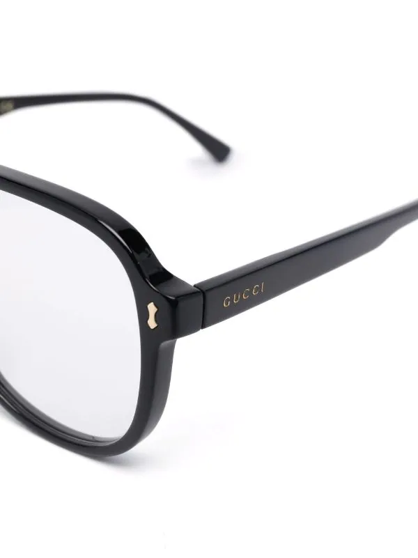 Gucci Eyewear 001 Lunettes De Vue à Monture Aviateur Homme 3 Gucci Eyewear 001 Lunettes De Vue à Monture Aviateur Homme – Image 3