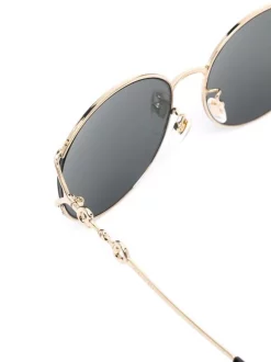 Gucci Eyewear 001 GOLD Lunettes De Soleil à Monture Ronde Femme -Gucci Eyewear Soldes 2022 17531635 36534337 600