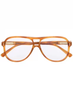 Gucci Eyewear 002 Lunettes De Vue Ă Monture Aviateur Homme