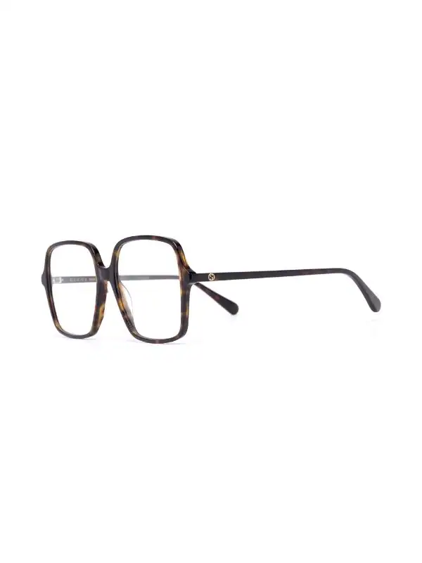 Gucci Eyewear Lunettes De Vue à Monture Carrée Oversize 002 BROWN 2 Gucci Eyewear Lunettes De Vue à Monture Carrée Oversize 002 BROWN – Image 2