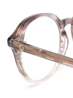 Gucci Eyewear 003 Lunettes De Vue à Monture Ronde Femme -Gucci Eyewear Soldes 2022 17548767 36451865 600
