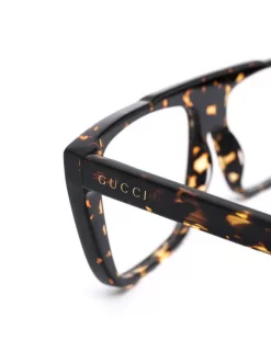 Gucci Eyewear Lunettes De Vue à Monture Carrée 002 BROWN -Gucci Eyewear Soldes 2022 17549437 36453272 600