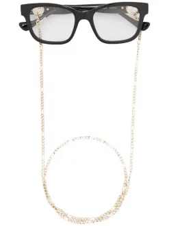 ( Nouvelle Collection ) Gucci Eyewear Lunettes De Vue à Monture Carrée 003 BLACK