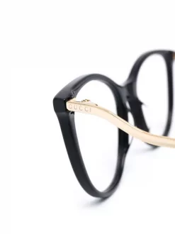 Gucci Eyewear 002 BLACK GOLD Lunettes De Vue à Monture Papillon Femme -Gucci Eyewear Soldes 2022 17550102 36453089 600
