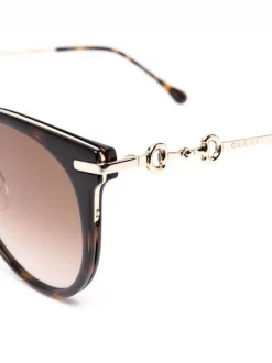( Nouvelle Collection ) Gucci Eyewear Lunettes De Soleil à Monture Ronde 003 HAVANA -Gucci Eyewear Soldes 2022 17760347 38406669 600