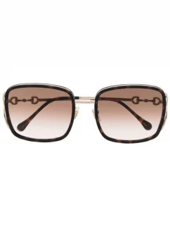 ( Nouvelle Collection ) Gucci Eyewear Lunettes De Soleil à Monture Carrée 003 HAVANA