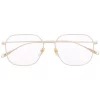 Gucci Eyewear Lunettes De Vue à Monture Géométrique 001 GOLD GOLD TRANSPARENT
