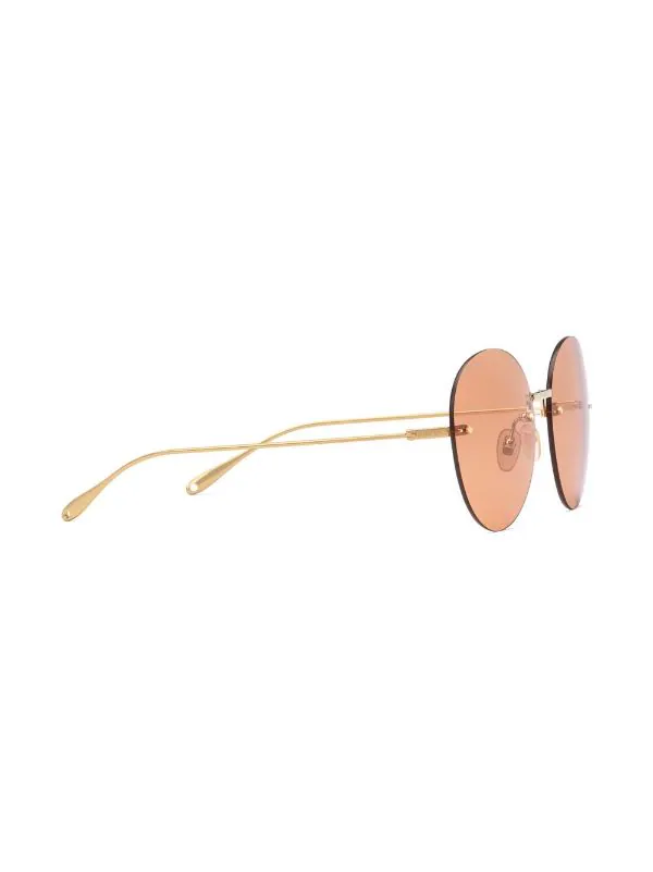 ( Nouvelle Collection ) Gucci Eyewear 8075 GOLD Lunettes De Soleil à Monture Ronde Femme 3 ( Nouvelle Collection ) Gucci Eyewear 8075 GOLD Lunettes De Soleil à Monture Ronde Femme – Image 3