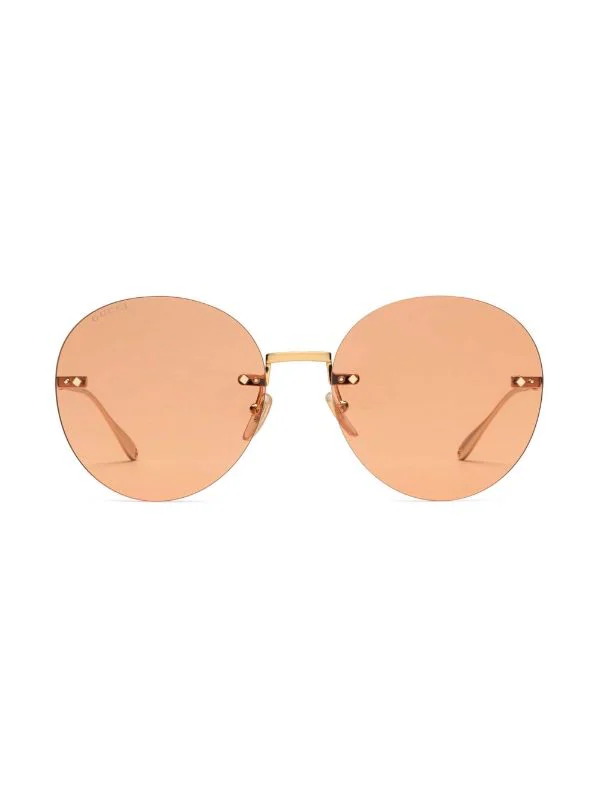 ( Nouvelle Collection ) Gucci Eyewear 8075 GOLD Lunettes De Soleil à Monture Ronde Femme 2 ( Nouvelle Collection ) Gucci Eyewear 8075 GOLD Lunettes De Soleil à Monture Ronde Femme – Image 2