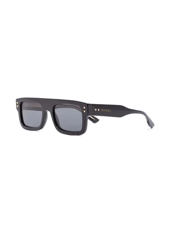 ( Nouvelle Collection ) Gucci Eyewear Lunettes De Soleil à Monture Carrée 001 BLACK-BLACK-GREY 3 ( Nouvelle Collection ) Gucci Eyewear Lunettes De Soleil à Monture Carrée 001 BLACK-BLACK-GREY – Image 3