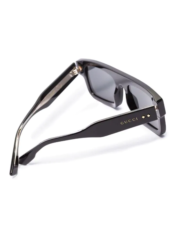 ( Nouvelle Collection ) Gucci Eyewear Lunettes De Soleil à Monture Carrée 001 BLACK-BLACK-GREY 4 ( Nouvelle Collection ) Gucci Eyewear Lunettes De Soleil à Monture Carrée 001 BLACK-BLACK-GREY – Image 4