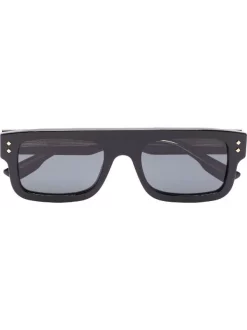 ( Nouvelle Collection ) Gucci Eyewear Lunettes De Soleil à Monture Carrée 001 BLACK-BLACK-GREY