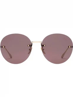 ( Nouvelle Collection ) Gucci Eyewear Lunettes De Soleil à Verres Ronds Femme