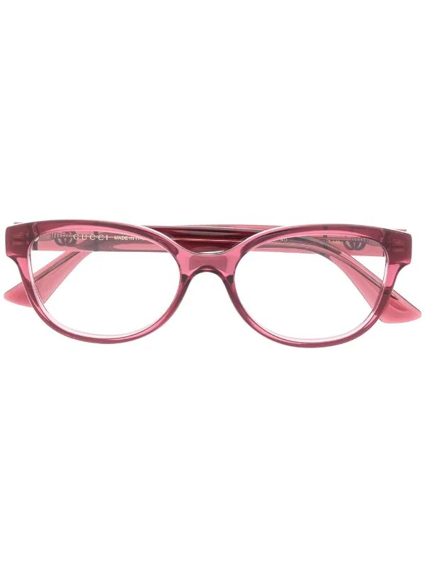 Gucci Eyewear Lunettes De Vue GG1115O à Monture Ovale 002 PINK 1 Gucci Eyewear Lunettes De Vue GG1115O à Monture Ovale 002 PINK