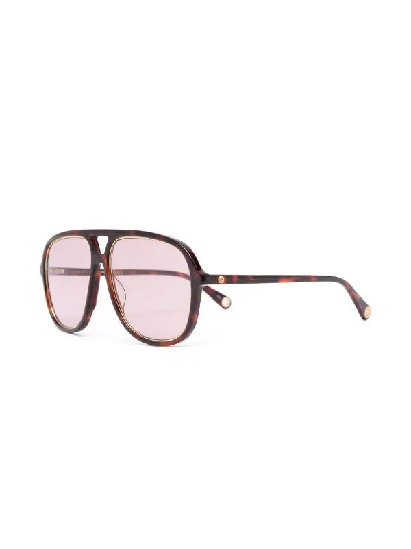 ( Nouvelle Collection ) Gucci Eyewear Lunettes De Soleil GG1077S à Monture Aviateur 003 HAVANA 2 ( Nouvelle Collection ) Gucci Eyewear Lunettes De Soleil GG1077S à Monture Aviateur 003 HAVANA – Image 2