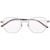 Gucci Eyewear 003 SILVER BROWN Lunettes De Vue GG1125O à Monture Ronde Homme