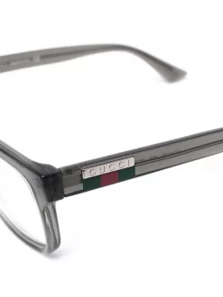 Gucci Eyewear 003 GREY Lunettes De Vue à Monture Carrée Homme -Gucci Eyewear Soldes 2022 17963729 38371051 600