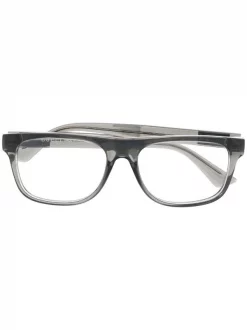 Gucci Eyewear 003 GREY Lunettes De Vue à Monture Carrée Homme