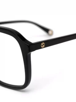 Gucci Eyewear 001 BLACK Lunettes De Vue à Monture Aviateur Femme -Gucci Eyewear Soldes 2022 17963734 38293568 600