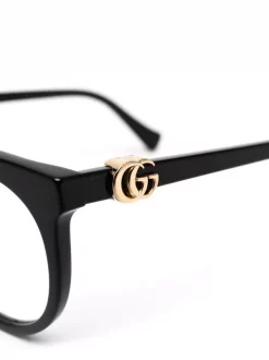 Gucci Eyewear 004 BLACK Lunettes De Vue GG à Monture Ronde Femme -Gucci Eyewear Soldes 2022 17963735 38295453 600