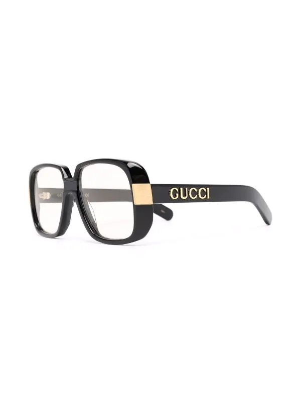 ( Nouvelle Collection ) Gucci Eyewear Lunettes De Vue à Monture Oversize 006 -BLACK 2 ( Nouvelle Collection ) Gucci Eyewear Lunettes De Vue à Monture Oversize 006 -BLACK – Image 2