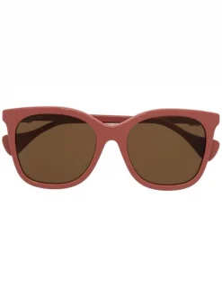 ( Nouvelle Collection ) Gucci Eyewear 004 PINK Lunettes De Soleil GG à Monture Carrée Femme
