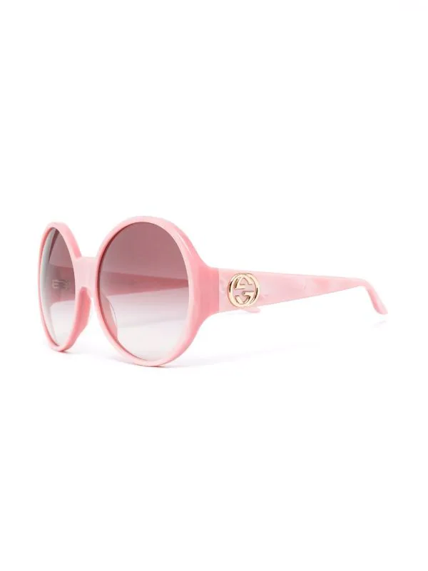 ( Nouvelle Collection ) Gucci Eyewear 009 PINK Lunettes De Soleil à Monture Ronde Oversize Femme 2 ( Nouvelle Collection ) Gucci Eyewear 009 PINK Lunettes De Soleil à Monture Ronde Oversize Femme – Image 2