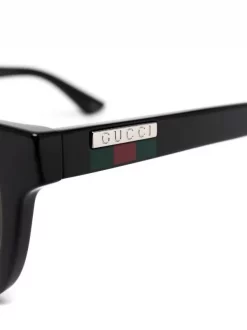 ( Nouvelle Collection ) Gucci Eyewear Lunettes De Soleil à Plaque Logo 001 BLACK -Gucci Eyewear Soldes 2022 17963745 38295356 600