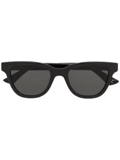 ( Nouvelle Collection ) Gucci Eyewear Lunettes De Soleil à Plaque Logo 001 BLACK