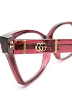 Gucci Eyewear Lunettes De Vue à Monture Carrée Transparentes 010 PINK -Gucci Eyewear Soldes 2022 17963748 38295740 600