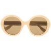 ( Nouvelle Collection ) Gucci Eyewear 004 BEIGE Lunettes De Soleil à Monture Ronde Femme