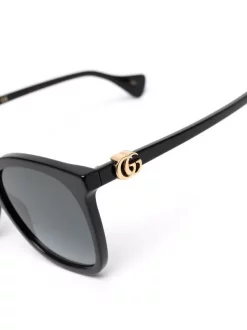 ( Nouvelle Collection ) Gucci Eyewear Lunettes De Soleil GG à Monture Papillon 001 BLACK -Gucci Eyewear Soldes 2022 17963755 38298180 600
