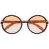 ( Nouvelle Collection ) Gucci Eyewear Lunettes De Soleil à Monture Ronde 004 BROWN