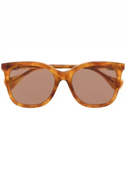 ( Nouvelle Collection ) Gucci Eyewear Lunettes De Soleil GG Ă Monture Papillon 003 HAVANA HAVANA BROWN