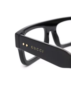 Gucci Eyewear 001 BLACK BLACK TRANSPARE Lunettes De Vue à Monture Carrée Femme -Gucci Eyewear Soldes 2022 17963844 38190505 600