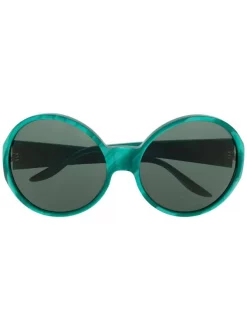 ( Nouvelle Collection ) Gucci Eyewear Lunettes De Soleil Ă Monture Ronde 008 GREEN