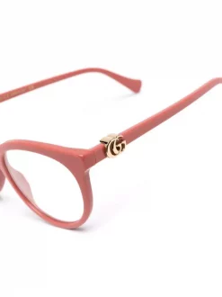 ( Nouvelle Collection ) Gucci Eyewear 006 PINK Lunettes De Vue GG à Monture Papillon Femme -Gucci Eyewear Soldes 2022 17964449 38295403 600