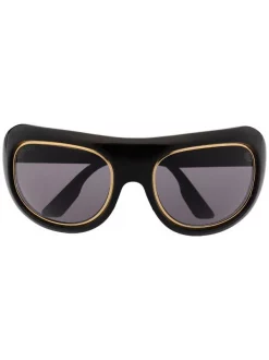 ( Nouvelle Collection ) Gucci Eyewear Lunettes De Soleil à Monture Oversize 001 BLACK BLACK GREY