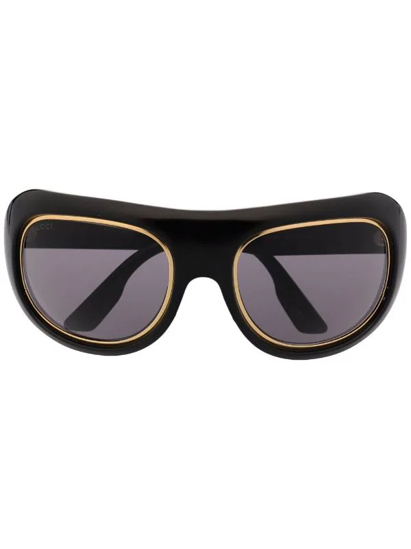 ( Nouvelle Collection ) Gucci Eyewear Lunettes De Soleil à Monture Oversize 001 BLACK BLACK GREY 1 ( Nouvelle Collection ) Gucci Eyewear Lunettes De Soleil à Monture Oversize 001 BLACK BLACK GREY