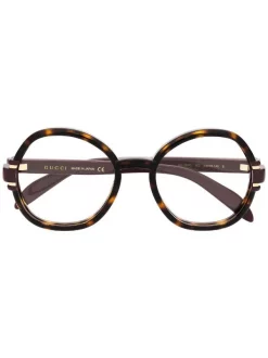 Gucci Eyewear Lunettes De Vue à Effet écaille De Tortue Femme