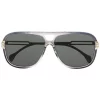 ( Nouvelle Collection ) Gucci Eyewear Lunettes De Soleil à Monture Aviateur 001 GREY GOLD GREY