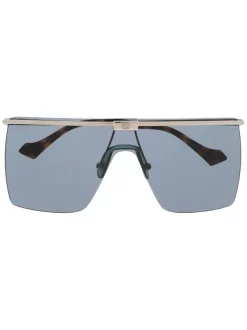 ( Nouvelle Collection ) Gucci Eyewear 001 SILVER Lunettes De Soleil à Monture Carrée Homme