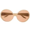 ( Nouvelle Collection ) Gucci Eyewear 006 WHITE Lunettes De Soleil à Monture Ronde Femme