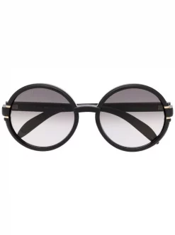 ( Nouvelle Collection ) Gucci Eyewear Lunettes De Soleil à Monture Ronde 001 BLACK
