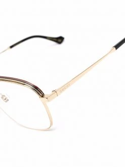 Gucci Eyewear Lunettes De Vue à Monture Aviateur 001 GOLD/BLACK 5 Gucci Eyewear Lunettes De Vue à Monture Aviateur 001 GOLD/BLACK -Gucci Eyewear Soldes 2022 17964486 38047003 600