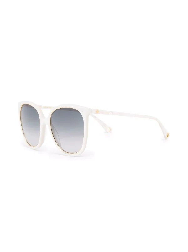 ( Nouvelle Collection ) Gucci Eyewear Lunettes De Soleil à Monture Ronde 003 WHITE WHITE GREY 2 ( Nouvelle Collection ) Gucci Eyewear Lunettes De Soleil à Monture Ronde 003 WHITE WHITE GREY – Image 2