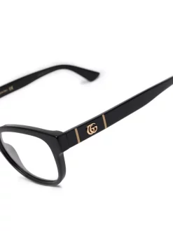Gucci Eyewear Lunettes De Vue à Plaque Logo Femme -Gucci Eyewear Soldes 2022 17965554 38045385 600
