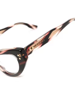 Gucci Eyewear 002 BLACK PINK Lunettes De Vue à Monture Papillon Femme -Gucci Eyewear Soldes 2022 17965559 38114061 600